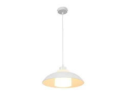 Candeeiro Suspenso Em Metal D34 X A120 Cm Branco - Briliva