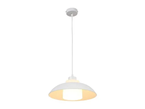 Candeeiro Suspenso Em Metal D34 X A120 Cm Branco - Briliva