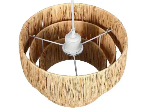 Candeeiro Suspenso Em Rafia D30 X A171 Cm Natural - Sarnia