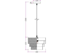 Candeeiro Suspenso Em Rafia D30 X A171 Cm Natural - Sarnia