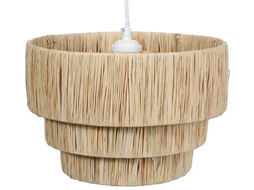 Candeeiro Suspenso Em Rafia D30 X A171 Cm Natural - Sarnia
