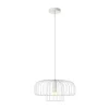 Candeeiro Suspenso Filiforme Em Metal D40 X A130 Cm Branco - Andromaque