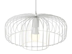 Candeeiro Suspenso Filiforme Em Metal D40 X A130 Cm Branco - Andromaque