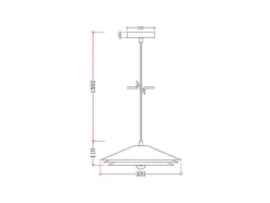 Candeeiro Suspenso Metal D35 X A161 Cm Verde - Kiruna