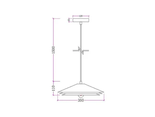 Candeeiro Suspenso Metal D35 X A161 Cm Verde - Kiruna