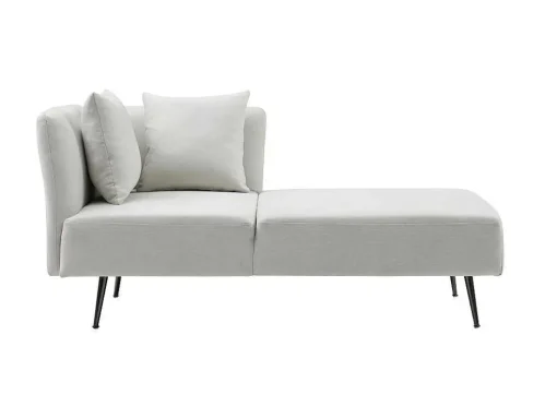 Chaise-Longue Direita Em Tecido Creme - Napasa