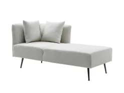 Chaise-Longue Direita Em Tecido Creme - Napasa