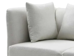 Chaise-Longue Direita Em Tecido Creme - Napasa