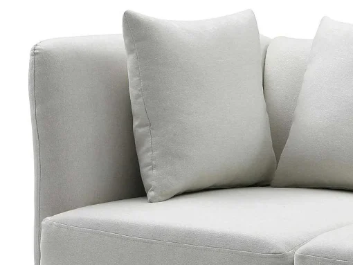 Chaise-Longue Direita Em Tecido Creme - Napasa