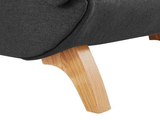 Chaise-Longue Esquerda Convertivel Em Tecido Antracite Com Espaco De Arrumação - Penelope