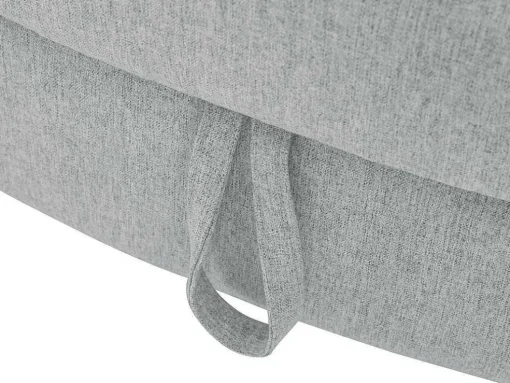 Chaise-Longue Esquerda Convertivel Em Tecido Cinza-Claro Com Espaco De Arrumação - Penelope