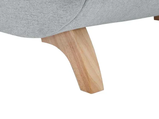Chaise-Longue Esquerda Convertivel Em Tecido Cinza-Claro Com Espaco De Arrumação - Penelope
