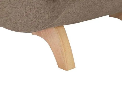 Chaise-Longue Esquerda Convertivel Em Tecido Castanho Com Espaco De Arrumação - Penelope