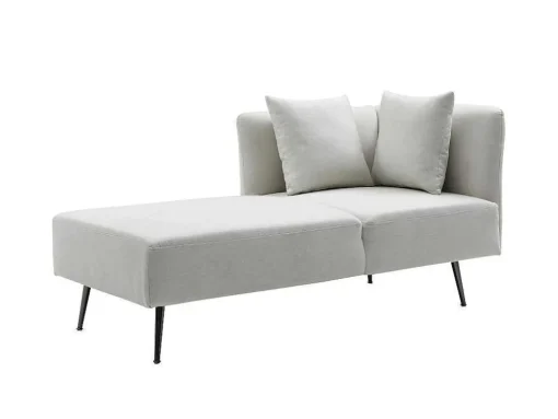 Chaise-Longue Esquerda Em Tecido Creme - Napasa