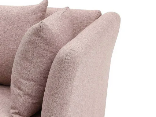 Chaise-Longue Esquerda Em Tecido Cor-De-Rosa - Napasa