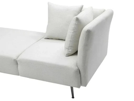 Chaise-Longue Esquerda Em Tecido Creme - Napasa
