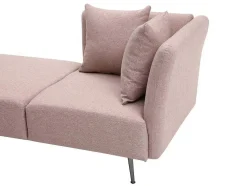 Chaise-Longue Esquerda Em Tecido Cor-De-Rosa - Napasa