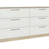 Cómoda Trend Dupla 6 Gavetas (Branco)