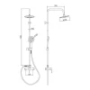 Coluna De Duche Aita Em Aco Inoxidavel Preto Mate - 127 Cm