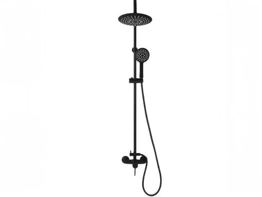 Coluna De Duche Aita Em Aco Inoxidavel Preto Mate - 127 Cm