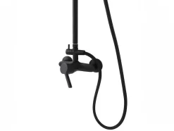Coluna De Duche Aita Em Aco Inoxidavel Preto Mate - 127 Cm