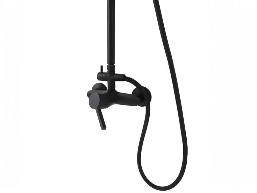 Coluna De Duche Aita Em Aco Inoxidavel Preto Mate - 127 Cm
