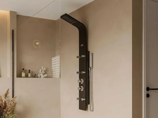Coluna De Duche De Hidromassagem Evana - Preto - 45*150 Cm