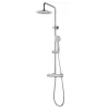 Coluna De Duche Termostatico Em Aco Inoxidavel Cromado Ateya - 126 Cm