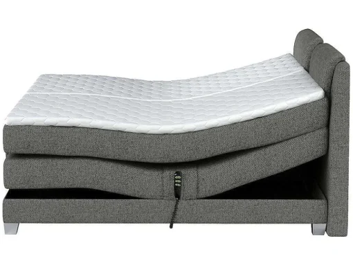 Conjunto Boxspring Cabeceira De Cama + Sommier De Relaxamento Eletrico + Colchão + Sobrecolchão Castel Da Palacio - 2X90X200 Cm