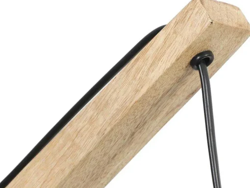 Conjunto De 2 Apliques De Parede Estilo Escandinavo D. 35 X A. 48 Cm Madeira E Tecido Natural E Bege - Paliana
