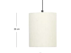 Conjunto De 2 Apliques De Parede Estilo Escandinavo D. 35 X A. 48 Cm Madeira E Tecido Natural E Bege - Paliana