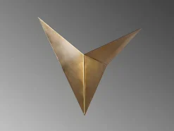 Conjunto De 2 Apliques Em Metal C34 X L5 X A34 Cm Dourado - Birdo