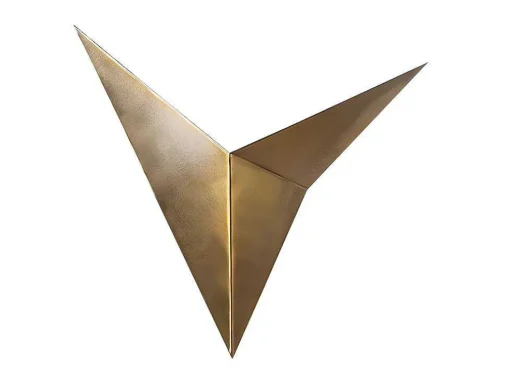 Conjunto De 2 Apliques Em Metal C34 X L5 X A34 Cm Dourado - Birdo