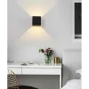 Conjunto De 2 Apliques Led Em Aluminio A. 10 Preto - Paisley