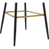 Conjunto De 2 Bancos Altos Veludo E Metal Preto, Cor Bege - Vevlina