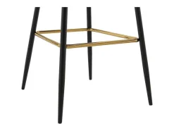 Conjunto De 2 Bancos Altos Veludo E Metal Preto, Cor Bege - Vevlina