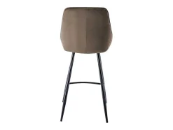 Conjunto De 2 Bancos Altos Em Veludo Cor Taupe - Masurie