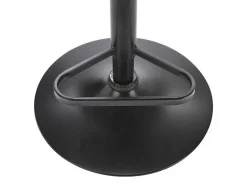 Conjunto De 2 Bancos Altos Tecido E Metal Preto, Altura Ajustavel, Cor Creme - Eleana