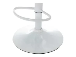 Conjunto De 2 Bancos Altos Tecido E Metal Branco, Cor Bege - Kiyola