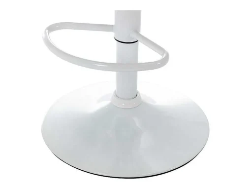 Conjunto De 2 Bancos Altos Tecido E Metal Branco, Cor Bege - Kiyola