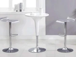 Conjunto De 2 Bancos Altos Oliver - Acrilico - Transparente