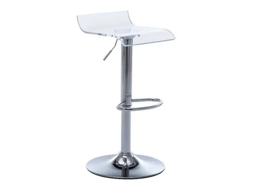 Conjunto De 2 Bancos Altos Oliver - Acrilico - Transparente