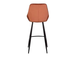 Conjunto De 2 Bancos Altos Veludo Cor Terracota - Masurie