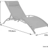 Conjunto De 2 Cadeiras De Conves Galapagos De Têxtil Branco - Aluminio Branco