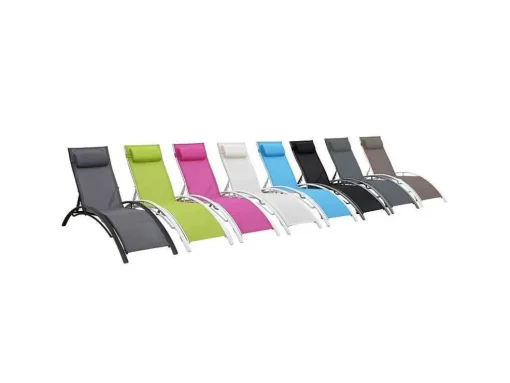 Conjunto De 2 Cadeiras De Conves Galapagos Em Aluminio Taupe Têxtilene - Aluminio Branco