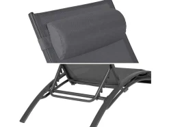 Conjunto De 2 Cadeiras De Conves Galapagos Em Têxtileno Cinzento - Antracite Cinzento Aluminio
