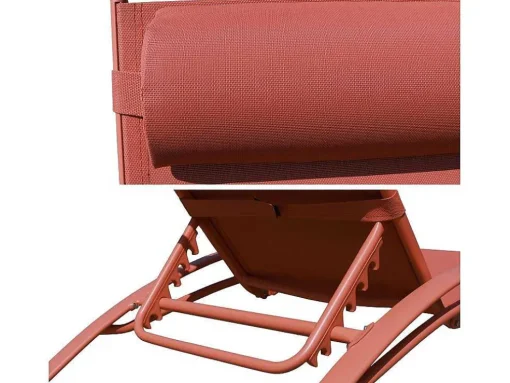 Conjunto De 2 Cadeiras De Conves Galapagos Em Terracota Têxtilene - Terracota De Aluminio