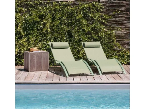 Conjunto De 2 Cadeiras De Conves Galapagos Em Salvia Verde Têxtilene - Salvia Verde Aluminio