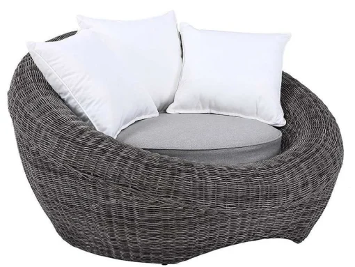 Conjunto De 2 Cadeiroes De Jardim Em Resina Entrancada Cor Cinza - Whiteheaven