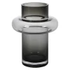 Conjunto De 2 Vasos Em Vidro De Cor A. 25 E A. 30 Cm Vidro Cinzento Fumado - Valoit